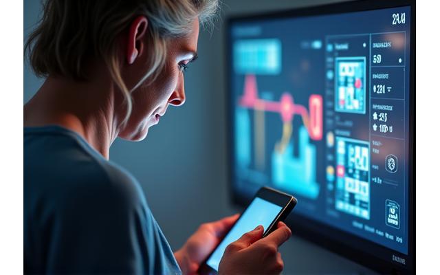 An individual engaged in a digital brain training exercise on a tablet, showcasing focus and mental activity.
