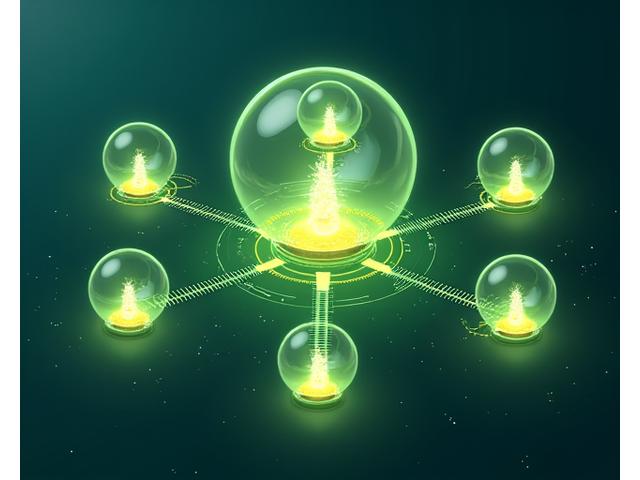 Abstract graphic of securely linked nodes representing Zenith Thrive forming trusted connections with smaller, secure satellite nodes representing vetted third-party services, all within a protective, transparent bubble.